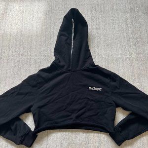 MADHAPPY cropped black sweatshirt, size Medium